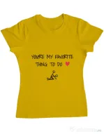 Tricou ADLER dama Favorite thing Galben