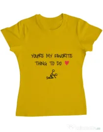 Tricou ADLER dama Favorite thing Galben