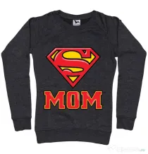 Bluza ADLER dama Super mom Negru melanj