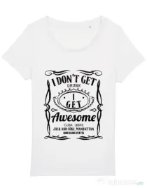 Tricou STANLEY STELLA dama I get awesome Alb