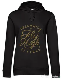 Hoodie dama cu gluga Fly High Negru