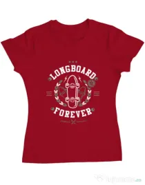 Tricou ADLER dama Long Board Forever Rosu