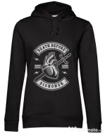 Hoodie dama cu gluga Death Before Dishonor Negru