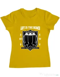 Tricou ADLER dama Art Is The Bomb Galben