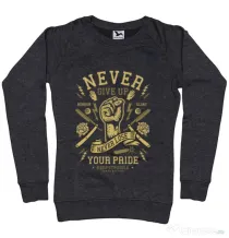 Bluza ADLER dama Never Give Up Negru melanj