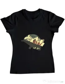 Tricou ADLER dama Born To Cook Negru