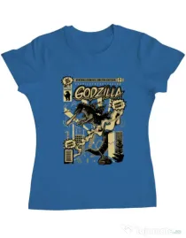 Tricou ADLER dama Godzilla Albastru azuriu