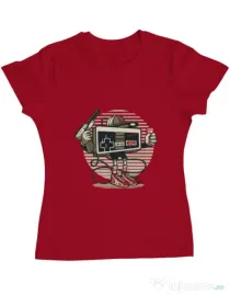 Tricou ADLER dama Let's Play Rosu