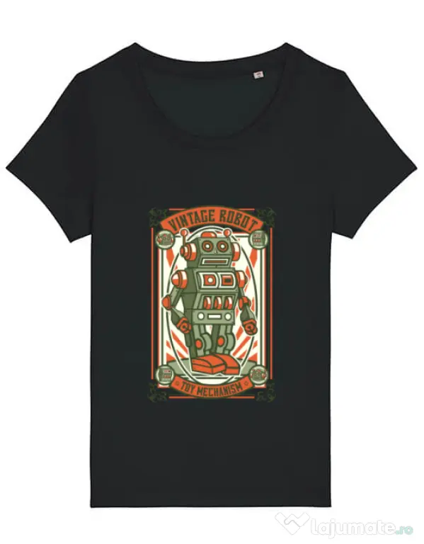 Tricou STANLEY STELLA dama Vintage Robot Negru