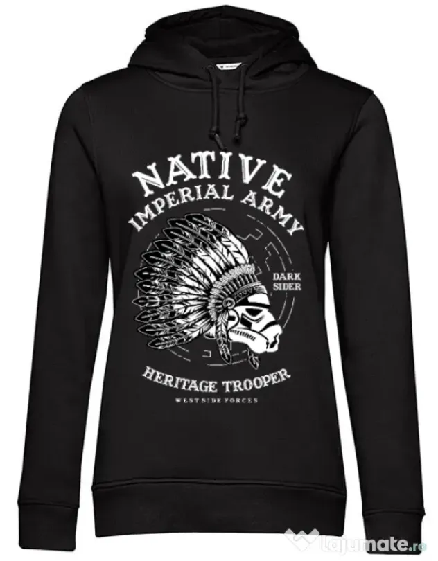 Hoodie dama cu gluga Native Trooper Negru