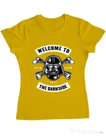Tricou ADLER dama Welcome To The Darkside Galben