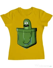 Tricou ADLER dama Pocket Pickle Galben