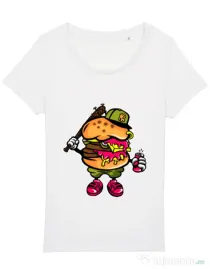 Tricou STANLEY STELLA dama Bastard burger Alb