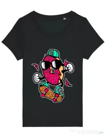 Tricou STANLEY STELLA dama Donut skater Negru