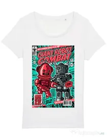 Tricou STANLEY STELLA dama Giant robot combat Alb