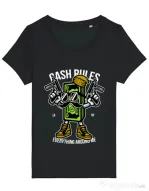 Tricou STANLEY STELLA dama Cash rules Negru