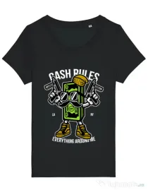 Tricou STANLEY STELLA dama Cash rules Negru