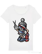 Tricou STANLEY STELLA dama Barber Skater Alb