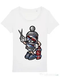 Tricou STANLEY STELLA dama Barber Skater Alb