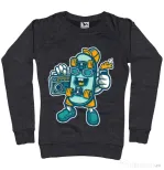 Bluza ADLER dama Skate bastard Negru melanj