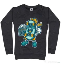 Bluza ADLER dama Skate bastard Negru melanj