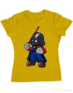 Tricou ADLER dama Darth plumber Galben