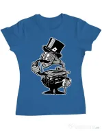 Tricou ADLER dama Gramophone head Albastru azuriu