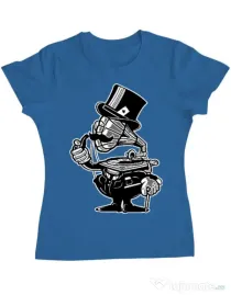 Tricou ADLER dama Gramophone head Albastru azuriu