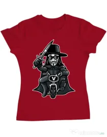 Tricou ADLER dama Vendetta Biker Rosu