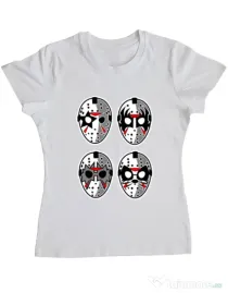 Tricou ADLER dama Jason Rock Faces Alb