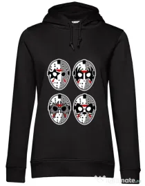 Hoodie dama cu gluga Jason Rock Faces Negru