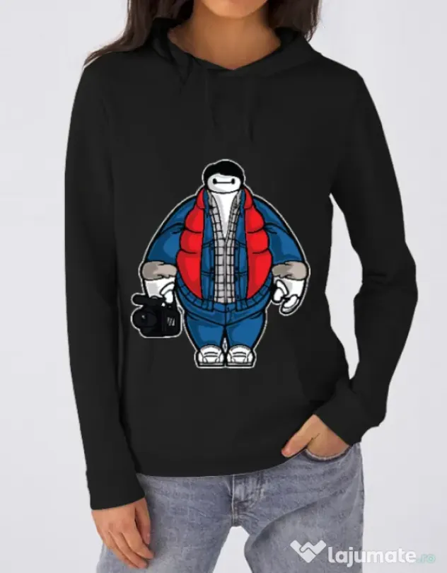 Hoodie dama cu gluga Baymarty Negru