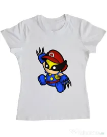 Tricou ADLER dama Mario Wolverine Alb