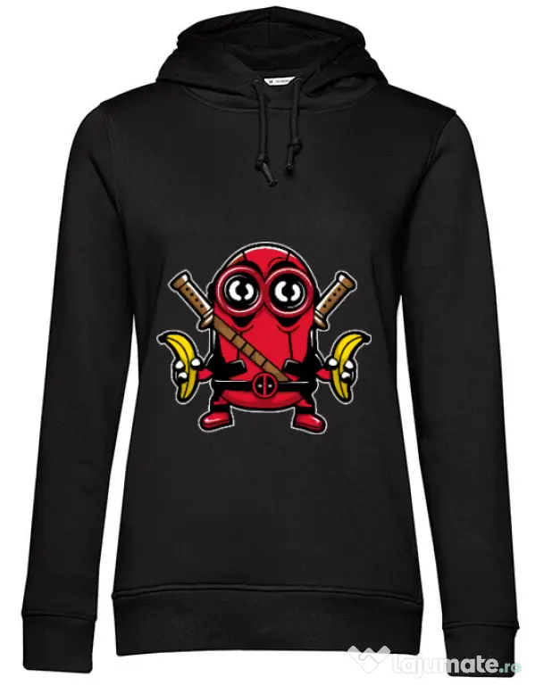 Hoodie dama cu gluga Minionpool Negru