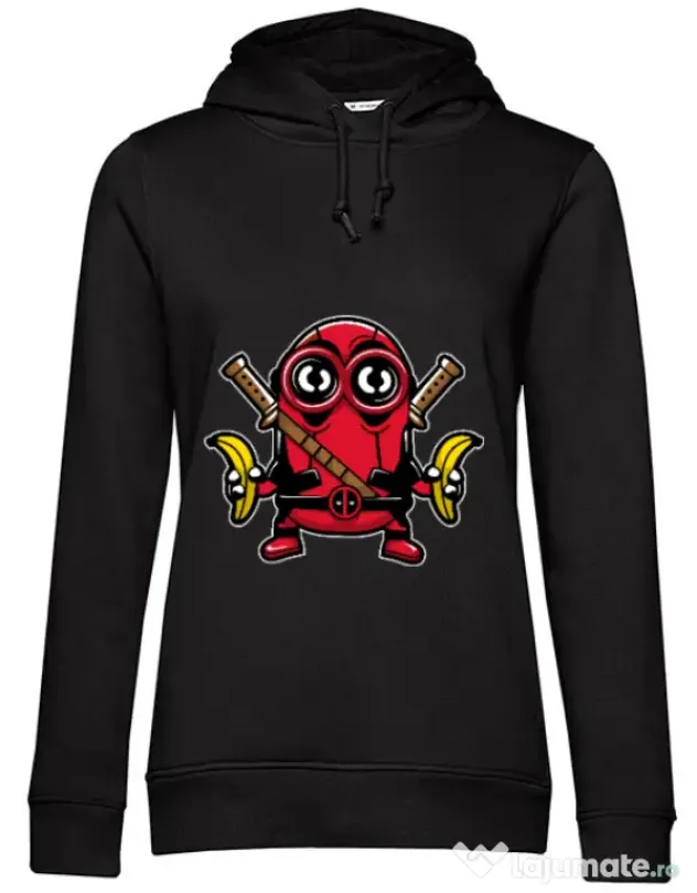 Hoodie dama cu gluga Minionpool Negru