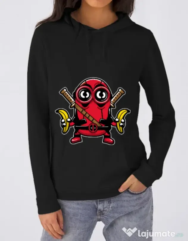 Hoodie dama cu gluga Minionpool Negru