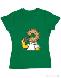 Tricou ADLER dama I Like Donut Verde mediu