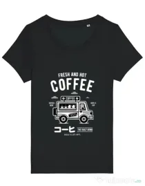 Tricou STANLEY STELLA dama Coffee Van Negru