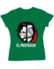 Tricou ADLER dama El profesor Verde mediu