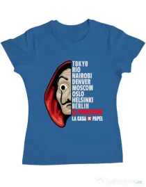 Tricou ADLER dama The team Albastru azuriu