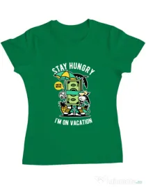 Tricou ADLER dama Stay Hungry Verde mediu