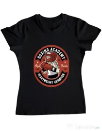 Tricou ADLER dama Boxing Academy Negru