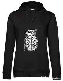 Hoodie dama cu gluga Grenade Brain Negru