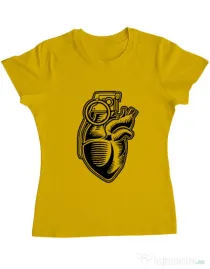 Tricou ADLER dama Grenade Heart Galben