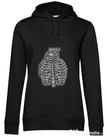 Hoodie dama cu gluga Grenade Ribcage Negru