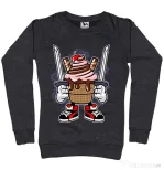 Bluza ADLER dama Ice Cream Ninja Negru melanj
