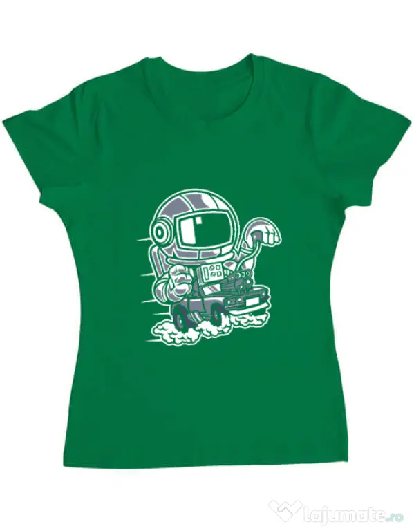Tricou ADLER dama Space Racer Verde mediu