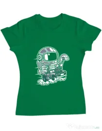 Tricou ADLER dama Space Racer Verde mediu