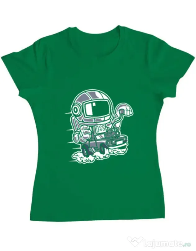 Tricou ADLER dama Space Racer Verde mediu