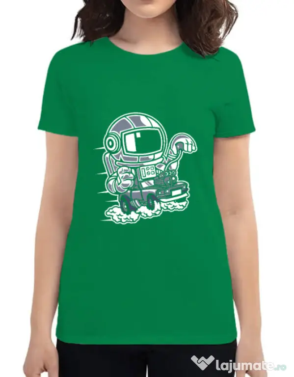 Tricou ADLER dama Space Racer Verde mediu